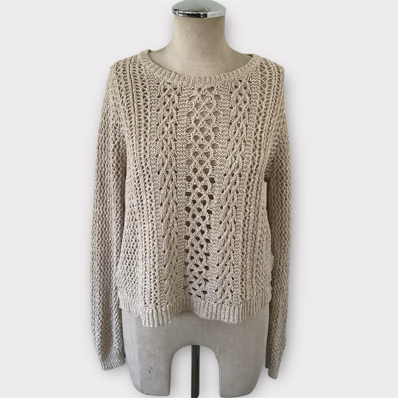 Madewell Sweaters - Madewell Cream Open-Knit Sweater